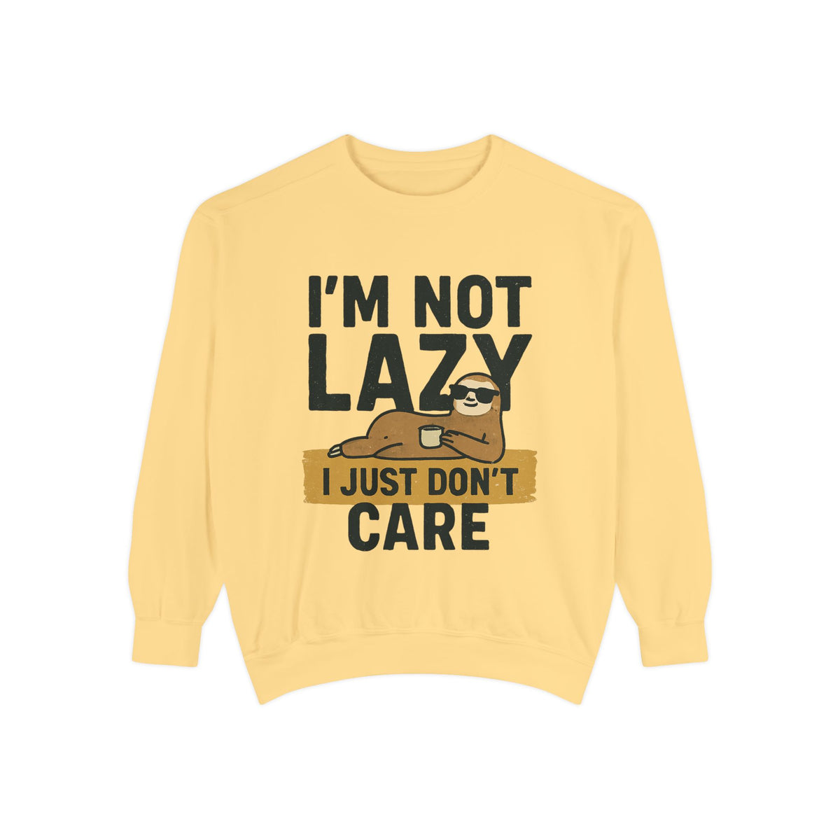 Lazy Sloth Sweatshirt - Relaxed Fit, Cozy Lounge Wear, Gift for Sloth Lovers, Funny Statement Apparel, Perfect for Relaxation Days