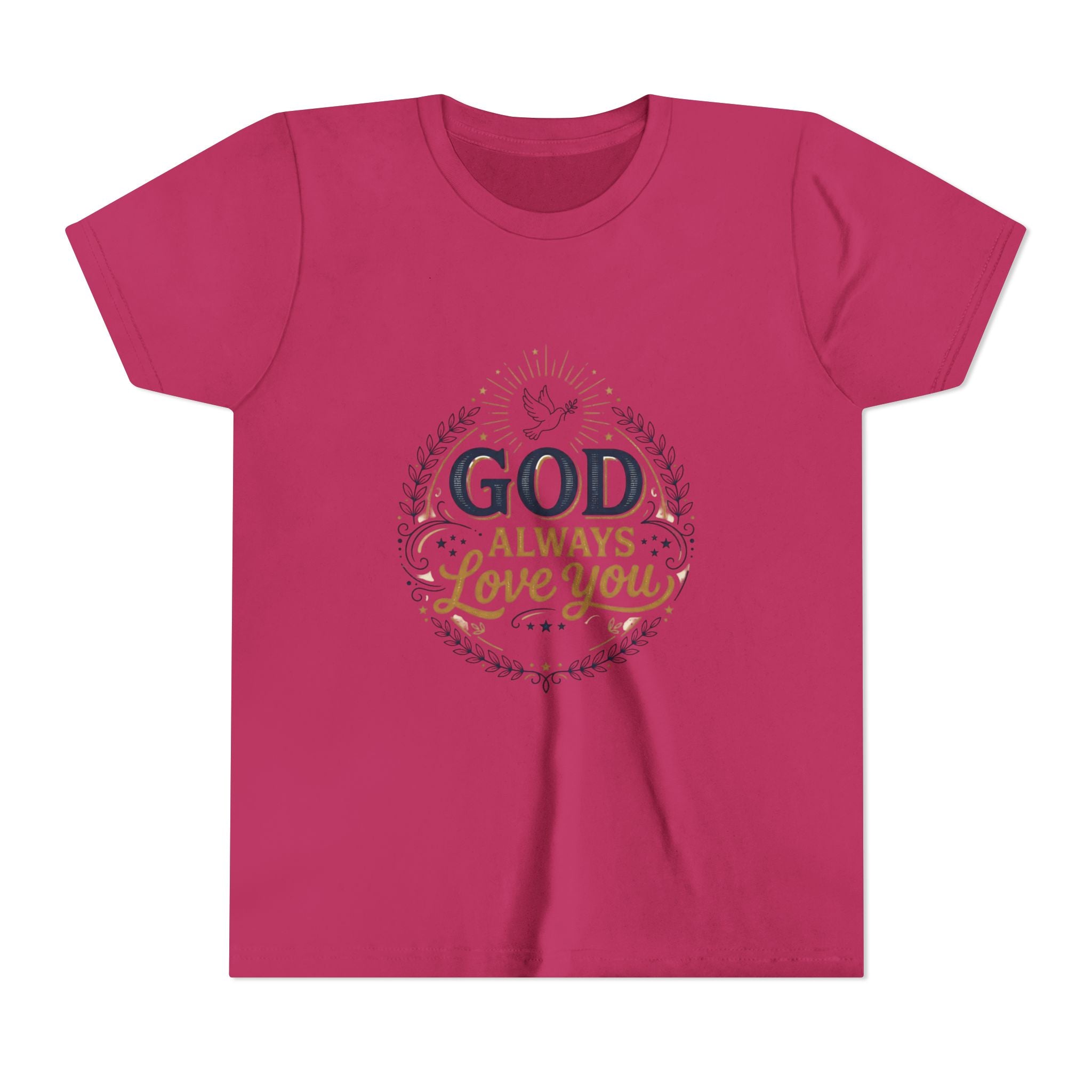 God Always Love You Youth Tee | Faith Christian Kids Shirt