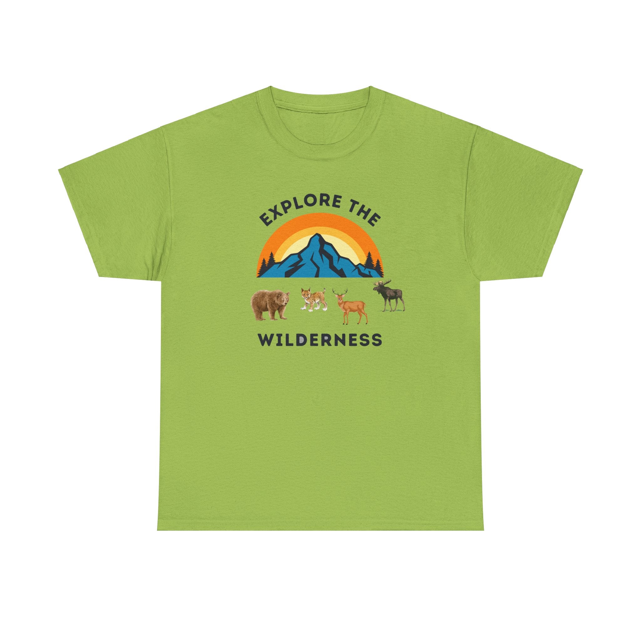 Explore The Wilderness Printed Unisex Tee - Casual Wear Graphic Shirt - Mens/Womens Top - Unique comfort Tee - Gift - Festival Apparel