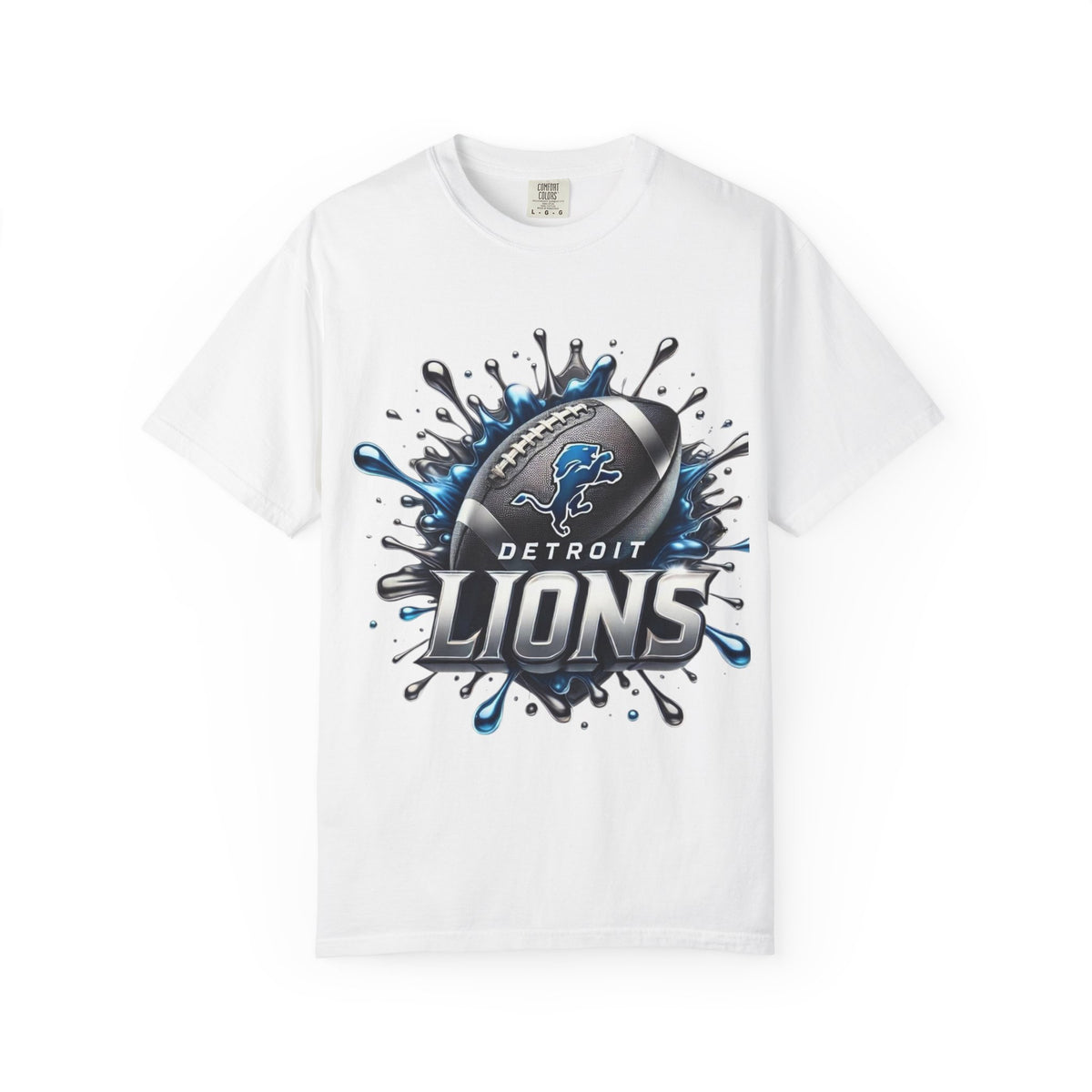 Detroit Lions Football Splash T-Shirt