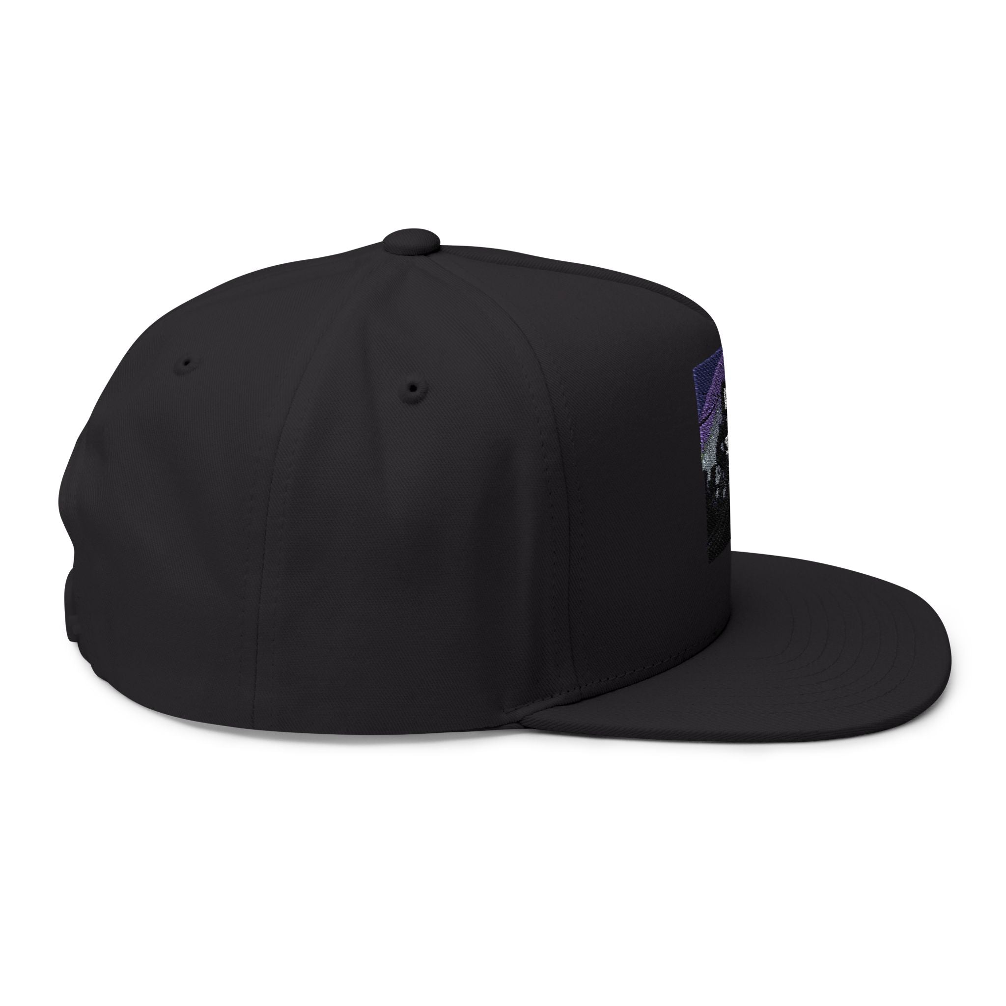 Flat Bill Cap with elegant embroidery City of hustle