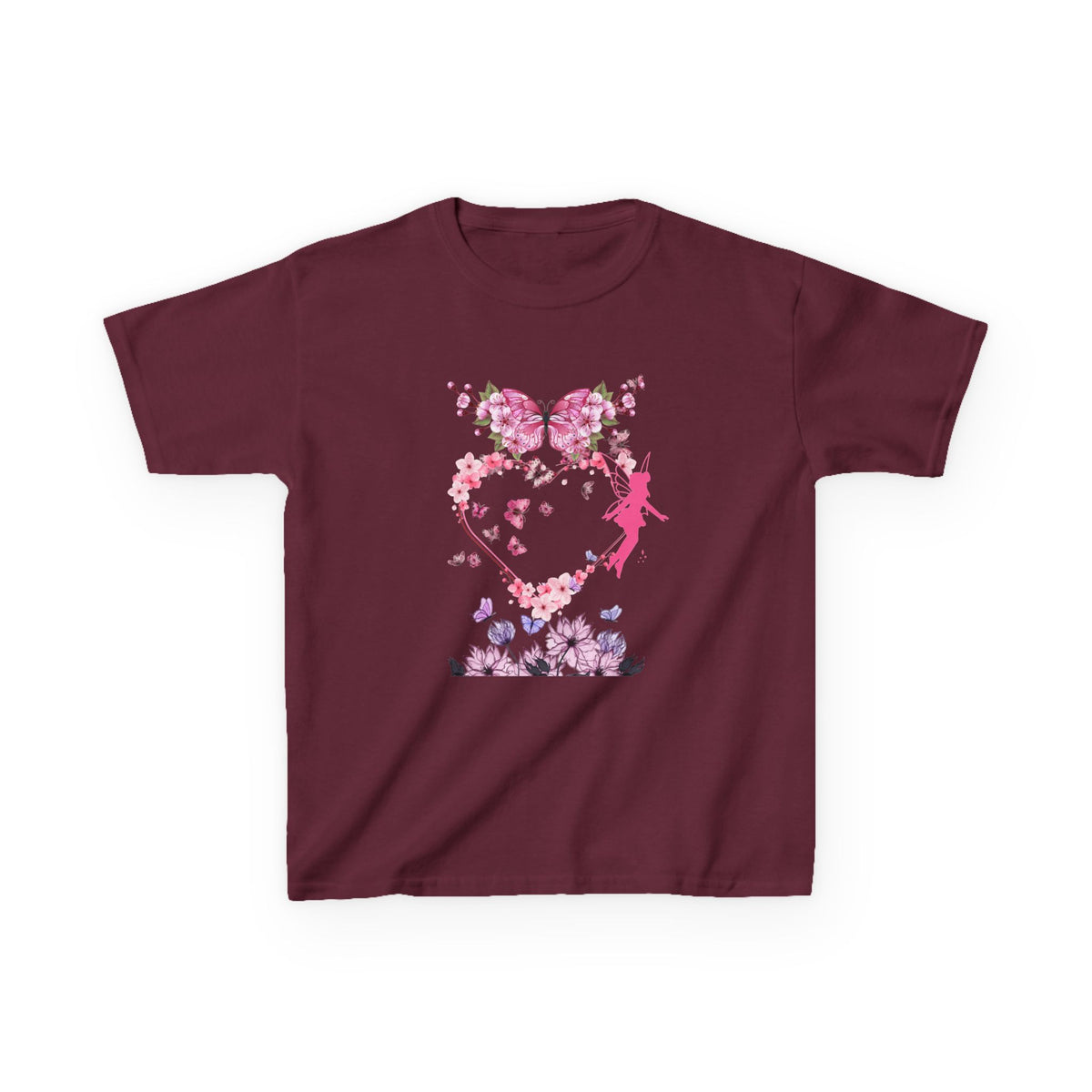 Floral Heart Kids Tee | Cute Floral T-Shirt for Kids, Gift for Birthdays, Spring Outfit, Family Photos, Casual Wear
