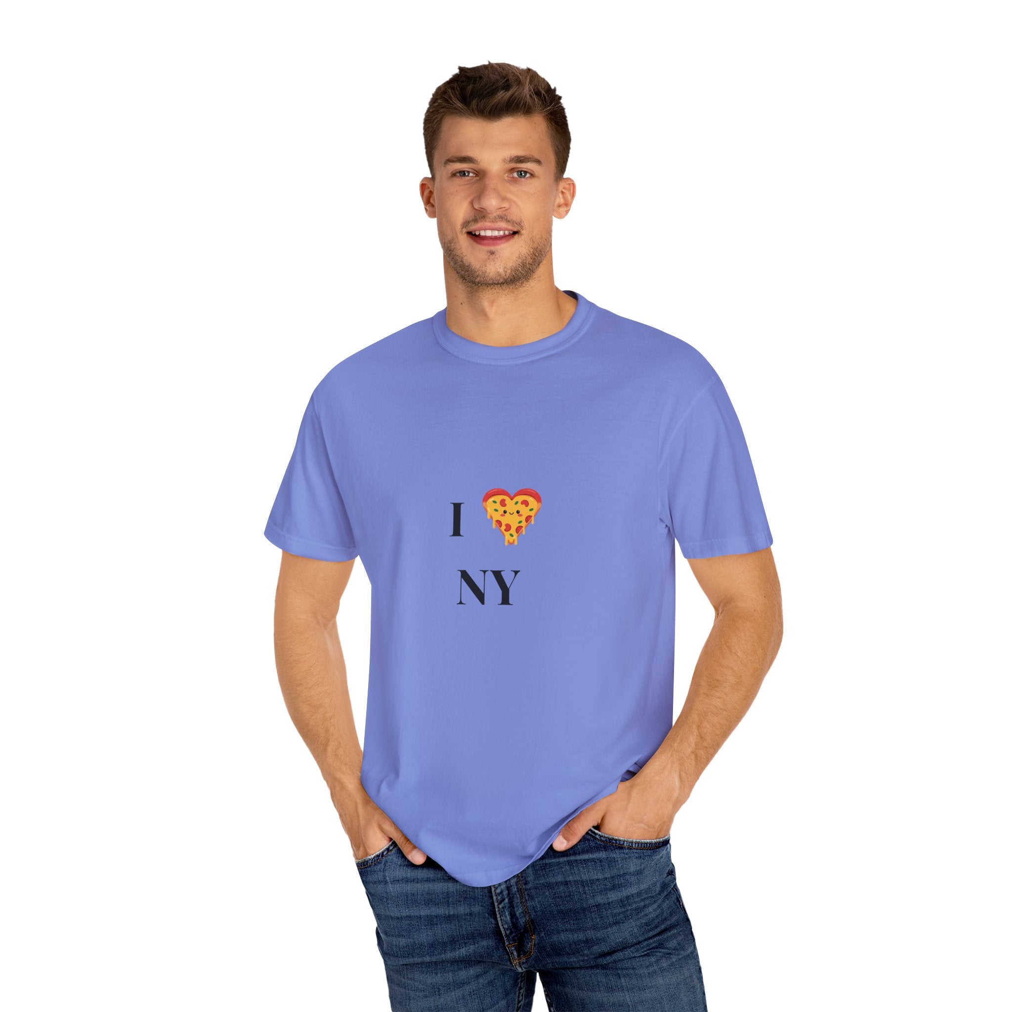 I ❤️ NY Pizza Unisex Garment-Dyed T-Shirt | Perfect for Food Lovers & NYC Enthusiasts