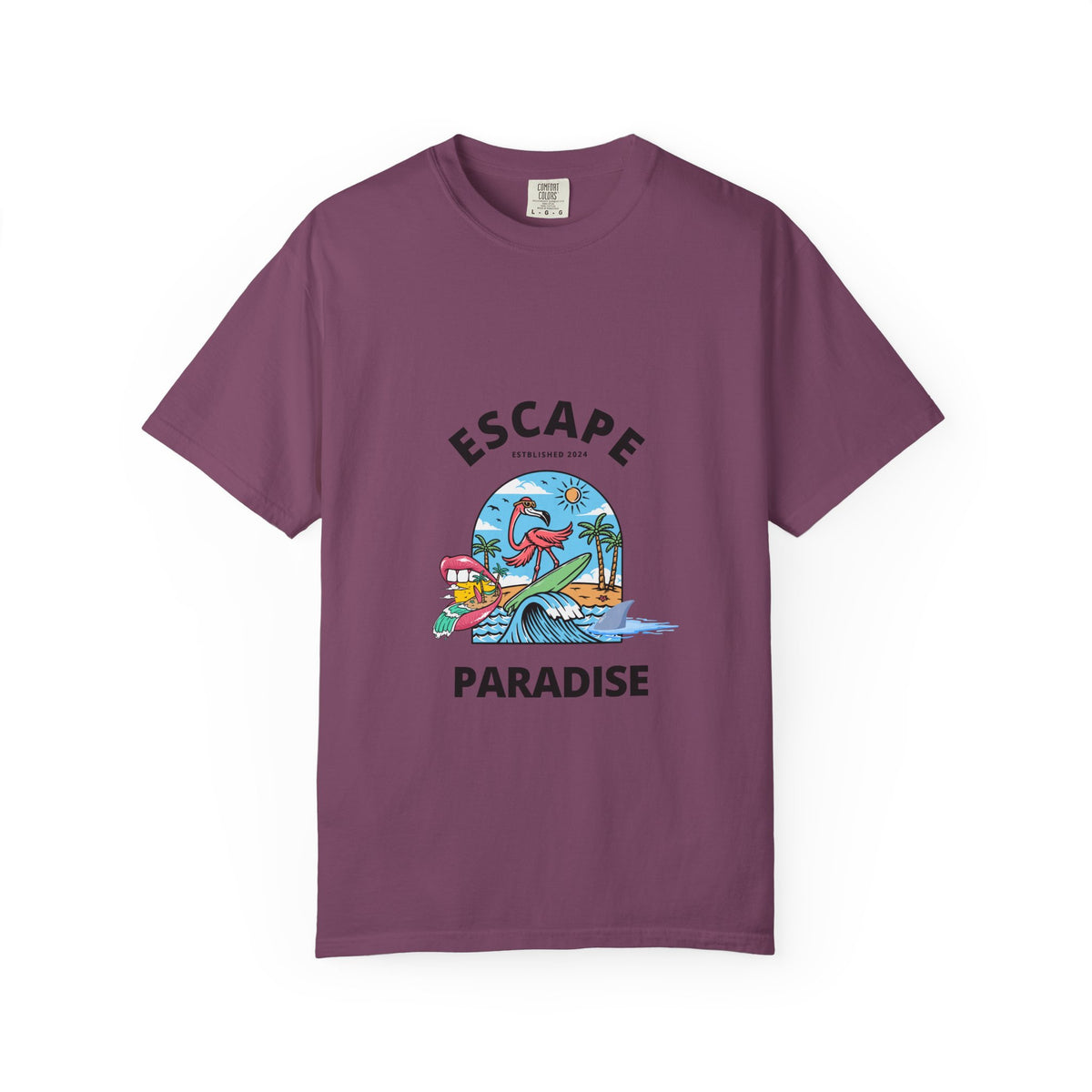 Escape Paradise Unisex Garment-Dyed T-shirt | Tropical Vibes Tee for Beach Lovers