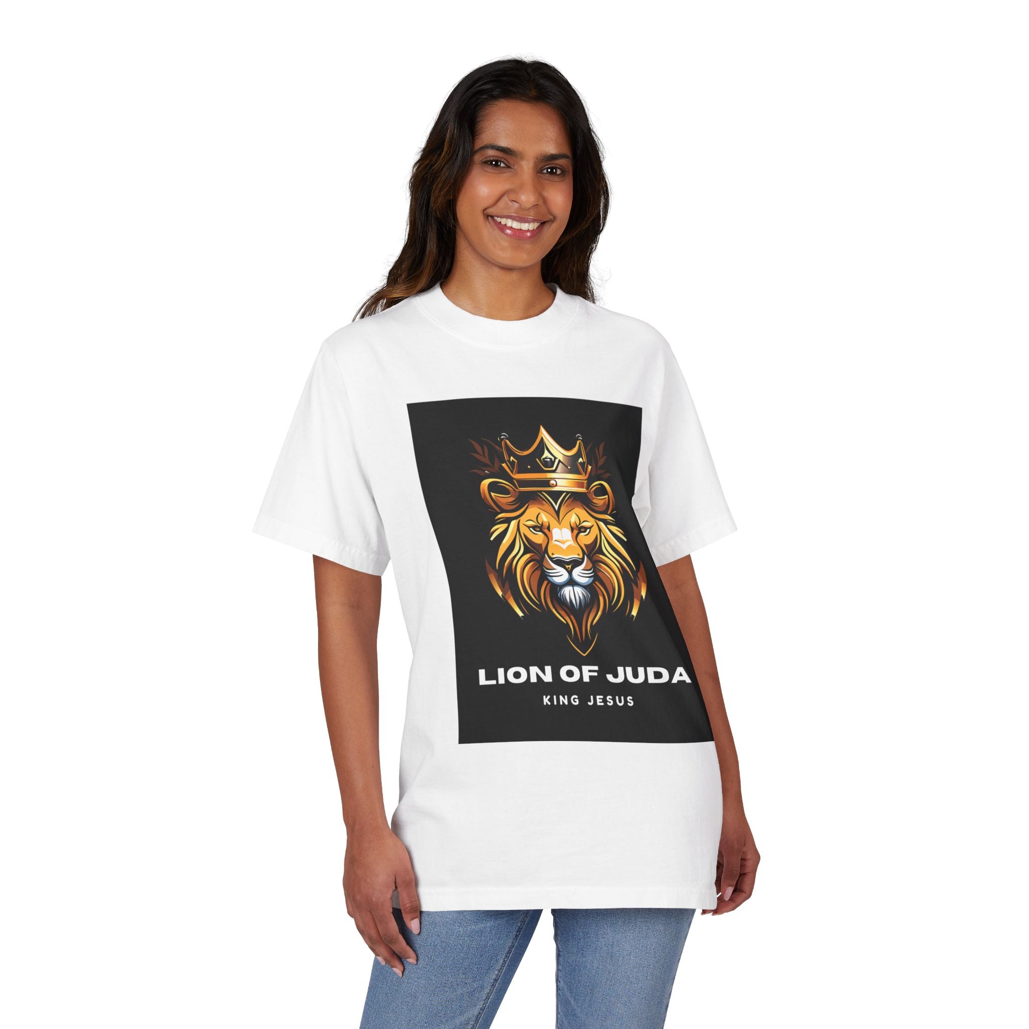 Lion of Judah Unisex Drop-Shoulder T-Shirt - King Jesus Graphic Tee