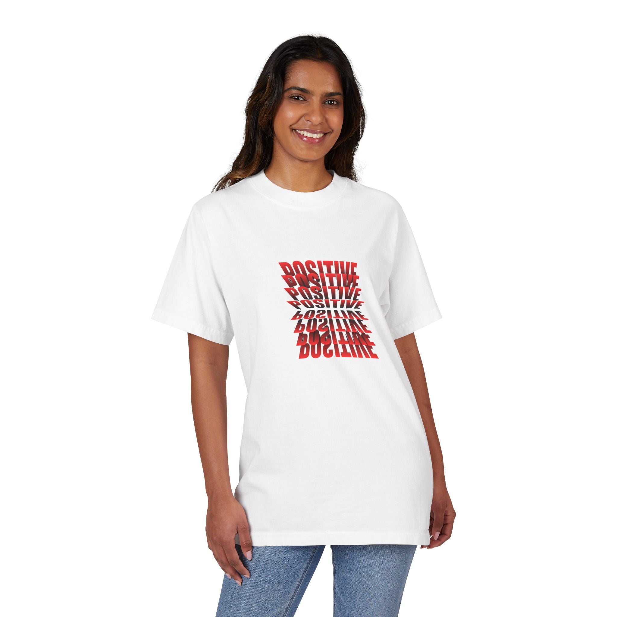 Unisex Positive Vibe Drop-Shoulder T-Shirt Relaxed Fit and Everyday Comfort