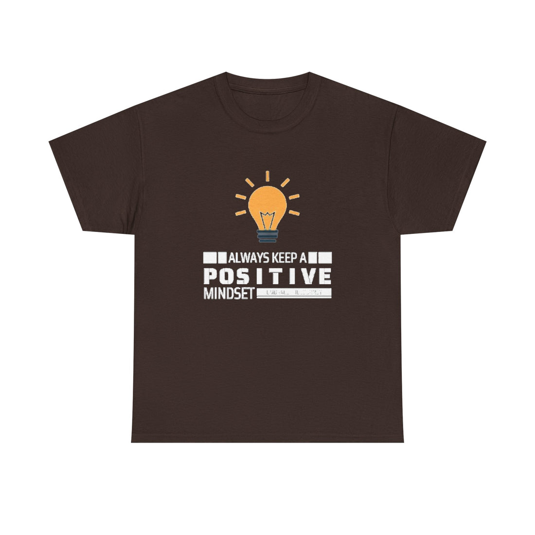 Unisex Heavy Cotton Tee - Positive Mindset Printed T-Shirt - Comfortable Casual Wear Tee - Unique Graphic Tee - Gift