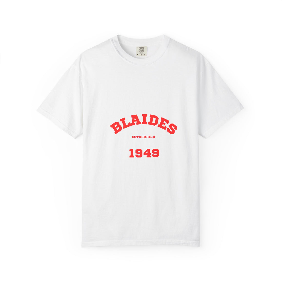 Vintage Blaides Garment-Dyed T-shirt, Casual Wear, Retro Style, Gift for Him/Her, Birthday Celebration, Summer Apparel