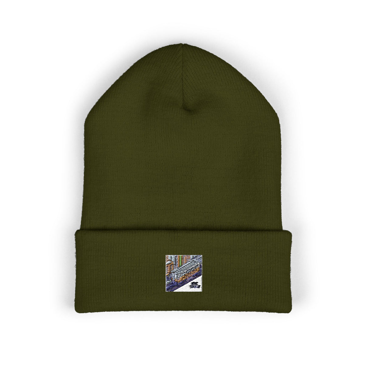 Cozy Embroidered Cuffed Beanie - Winter Warmth & Style