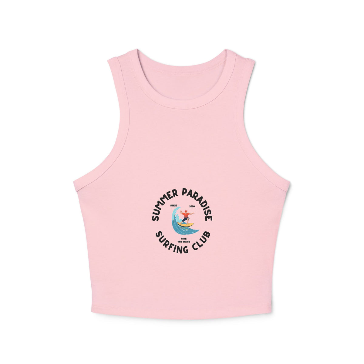 Surfing Club Racer Tank Top — "Summer Paradise" Graphic