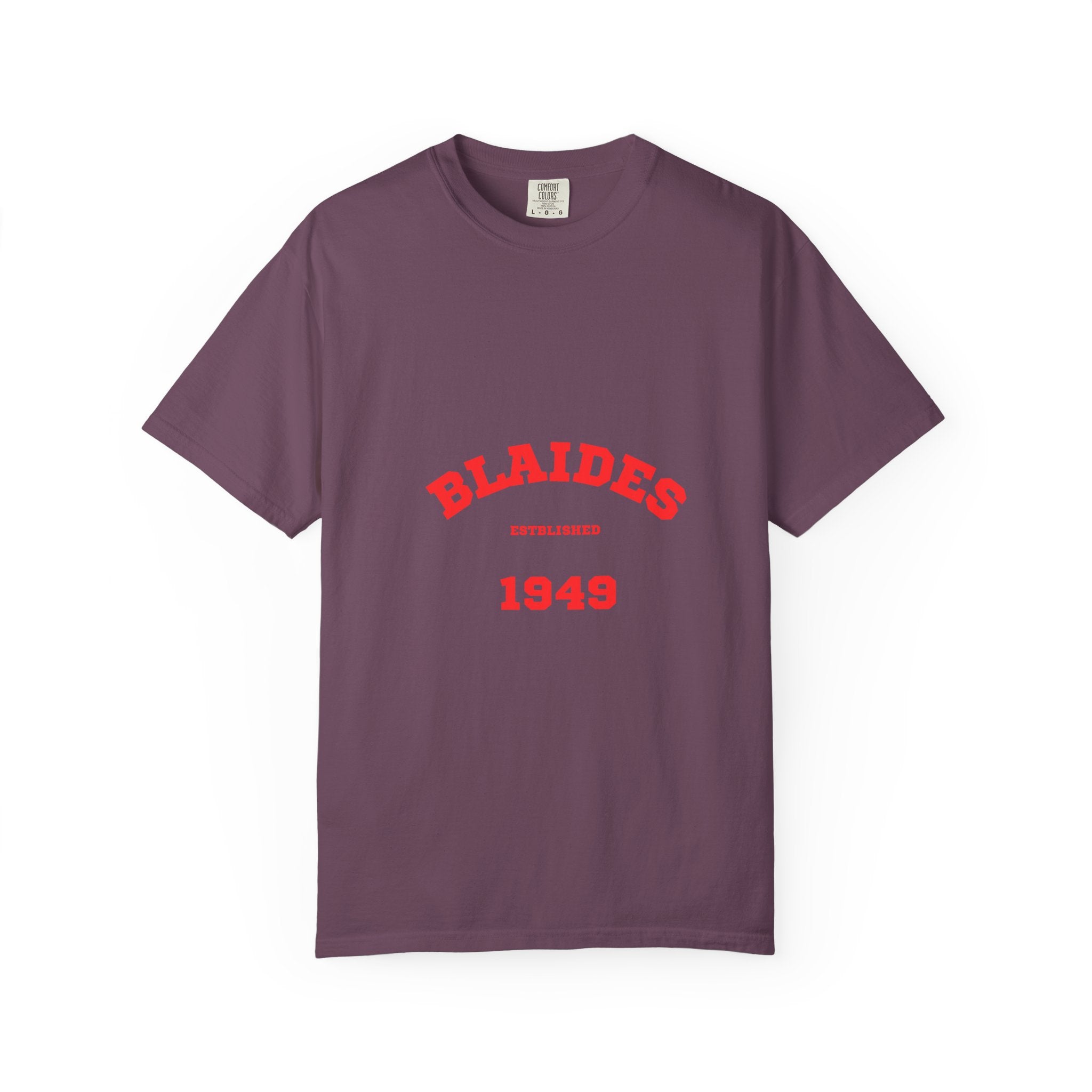 Vintage Blaides Garment-Dyed T-shirt, Casual Wear, Retro Style, Gift for Him/Her, Birthday Celebration, Summer Apparel