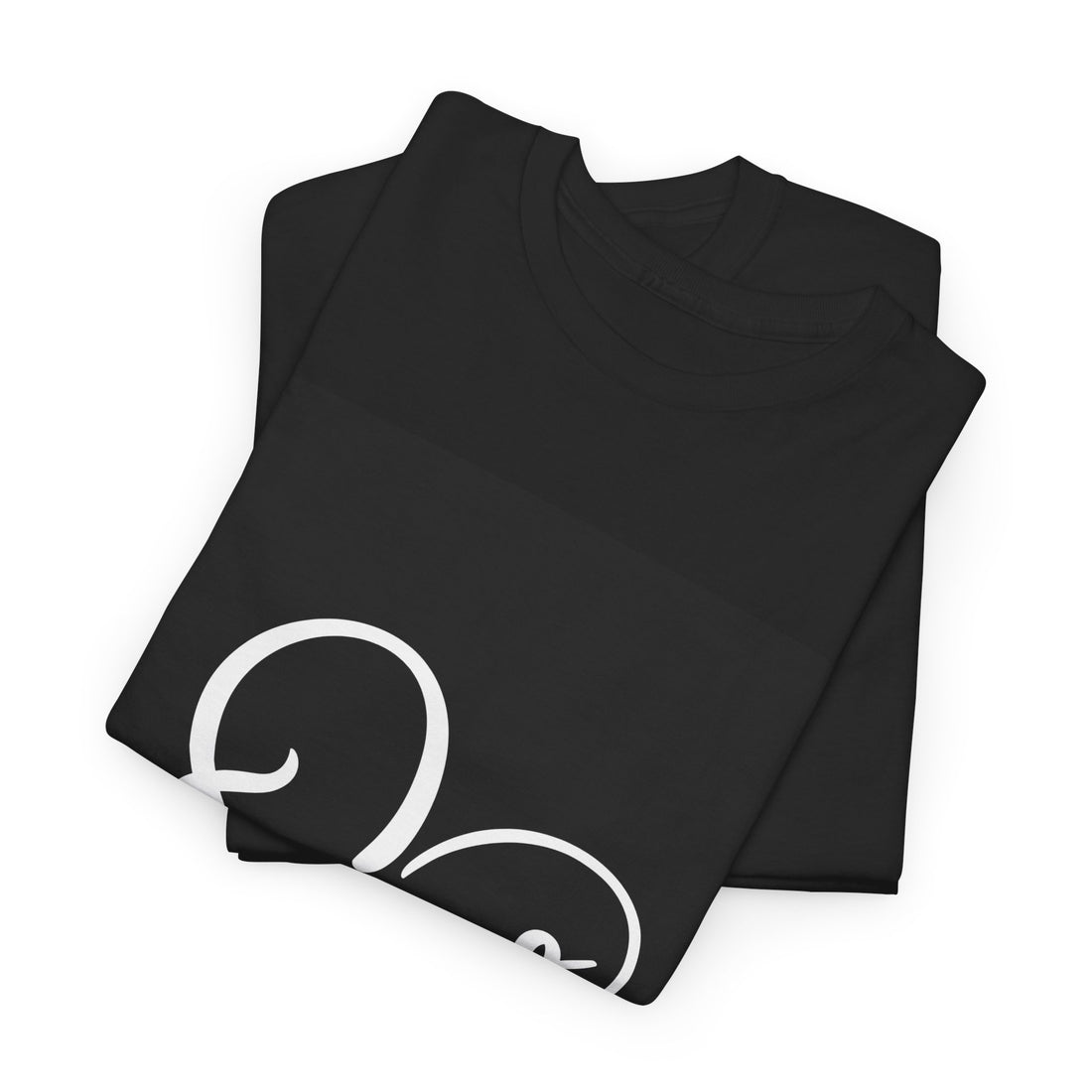 Unisex Heavy Cotton Tee with Love Heart Design