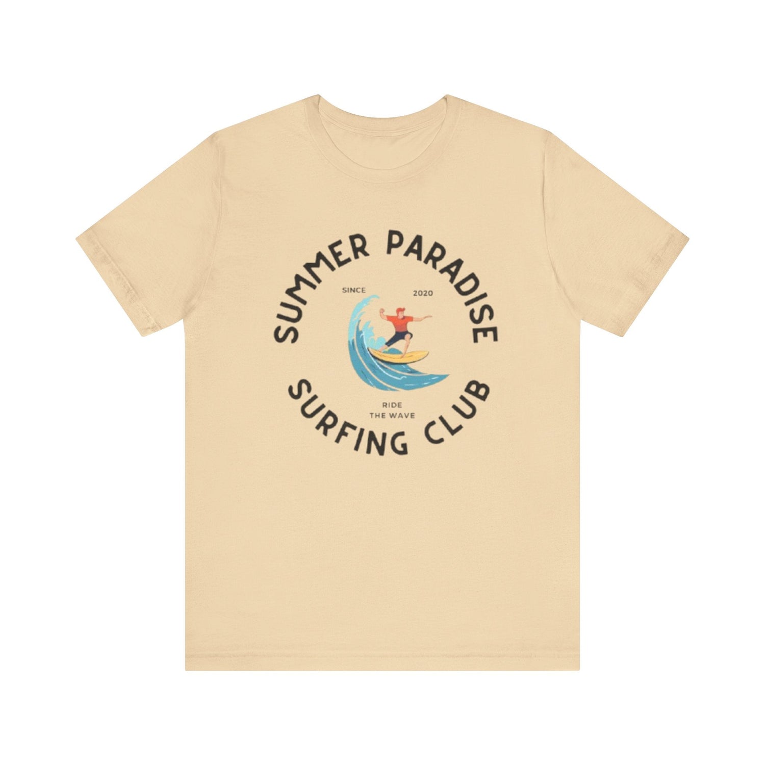 Unisex Graphic Tee - Paradise Club Printed Eco-Friendly Jersey T-Shirt