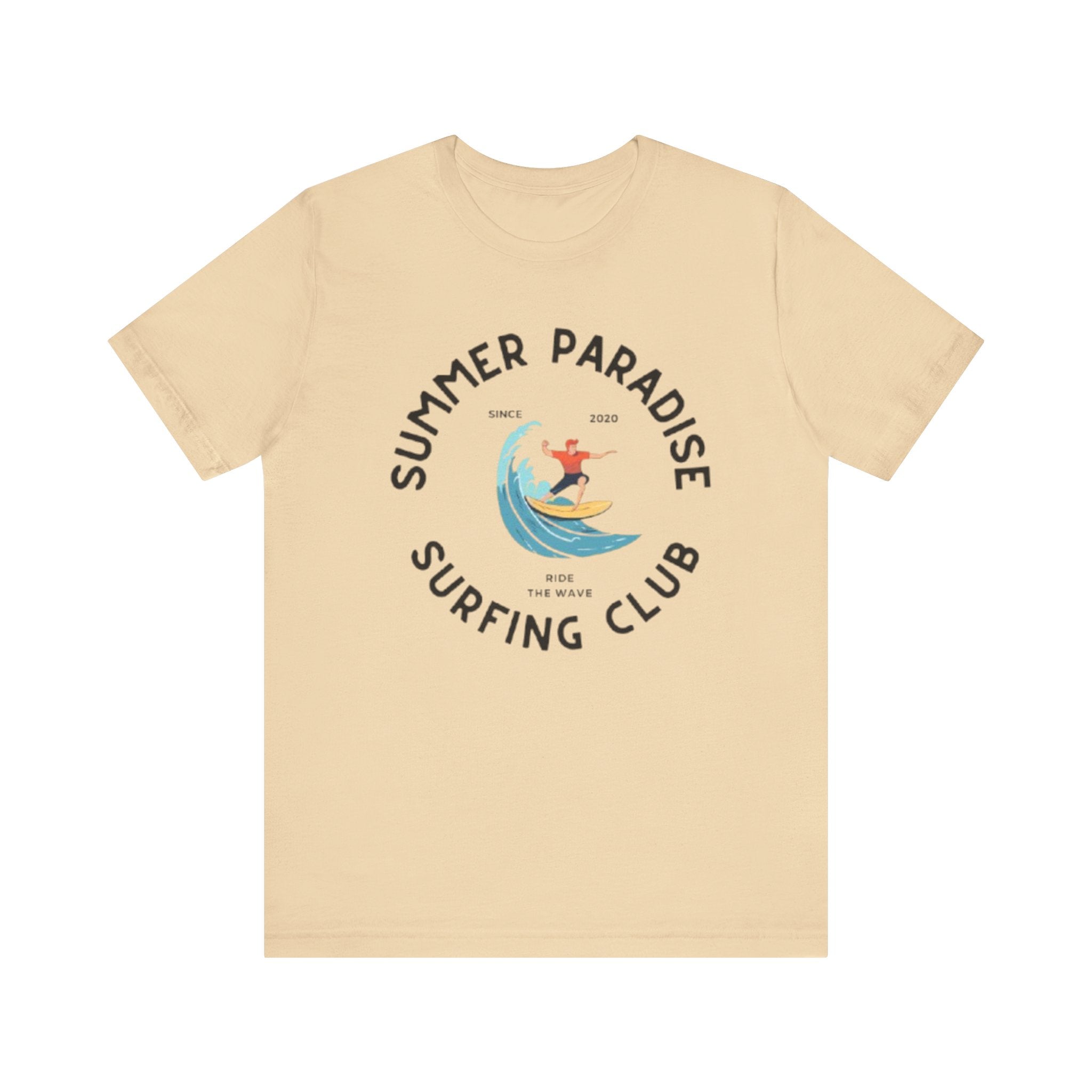 Unisex Graphic Tee - Paradise Club Printed Eco-Friendly Jersey T-Shirt