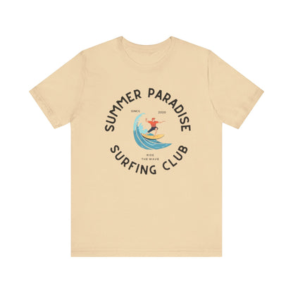 Unisex Graphic Tee - Paradise Club Printed Eco-Friendly Jersey T-Shirt