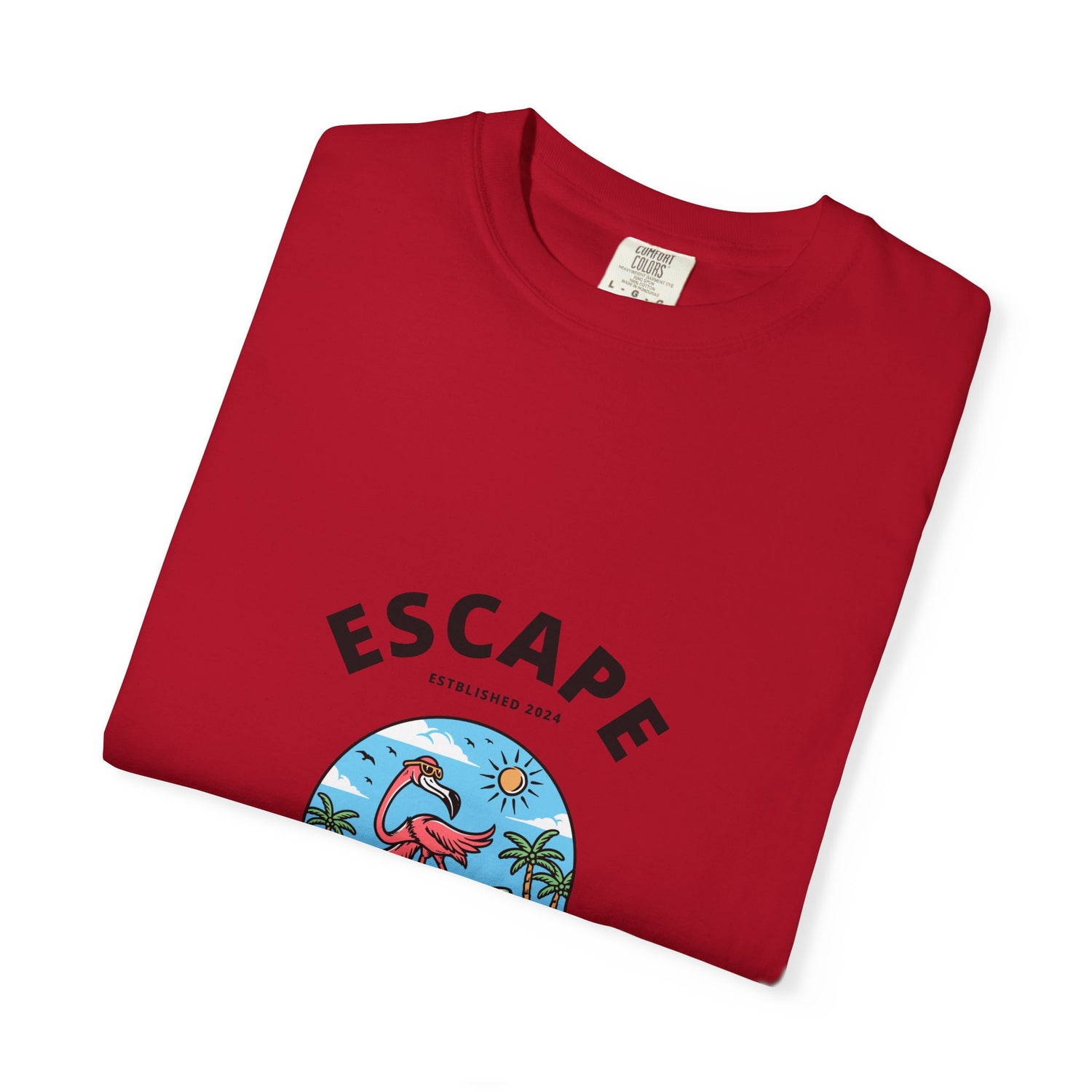 Escape Paradise Unisex Garment-Dyed T-shirt | Tropical Vibes Tee for Beach Lovers