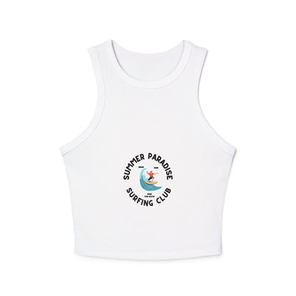 Surfing Club Racer Tank Top — "Summer Paradise" Graphic
