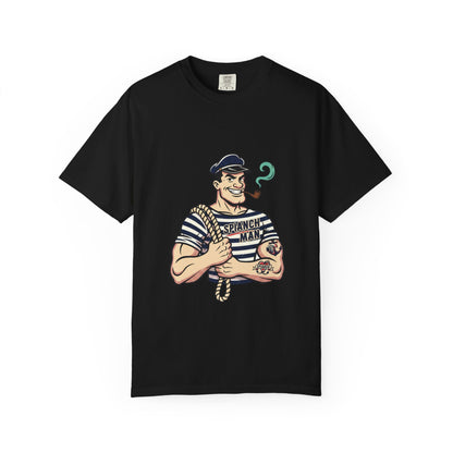 Vintage Sailor Cartoon with Pipe T-shirt | Seafarer Graphic Tee