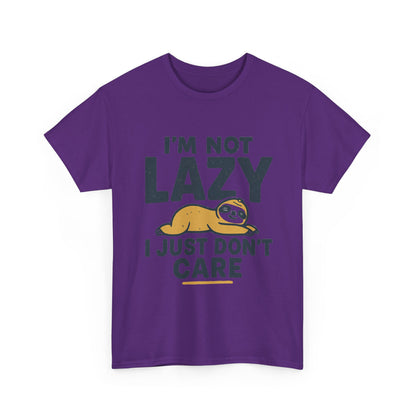 Lazy Sloth Unisex Tee, Funny Graphic T-Shirt, Perfect for Relaxation, Gifts for Friends, Cute Sloth Apparel
