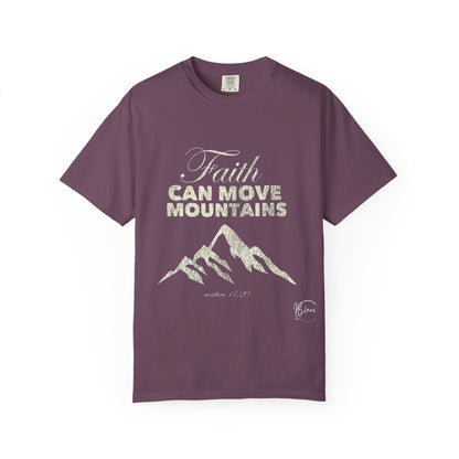 Faith Can Move Mountains T-Shirt — Inspirational Mountain Graphic Tee