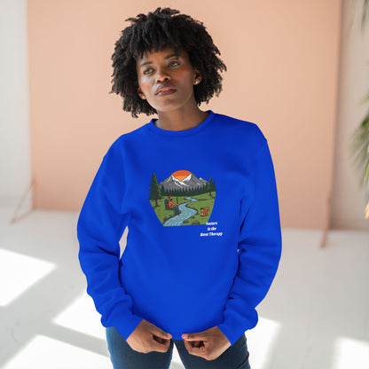Scenic Mountain River Crewneck — Sunrise Wilderness Sweatshirt