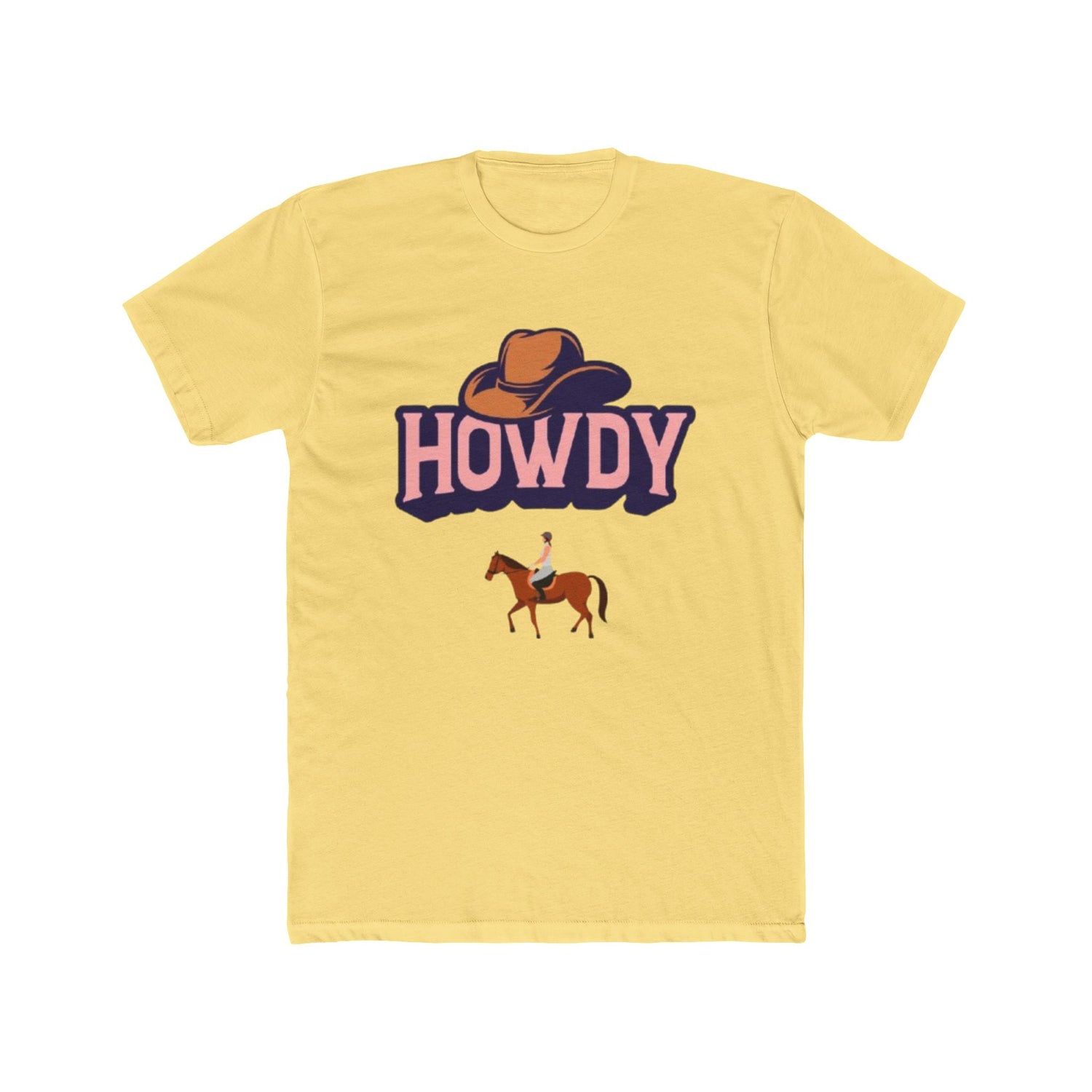 Howdy Cowboy Unisex Cotton Crew Tee – Fun Western Shirt, Soft Cotton Gift
