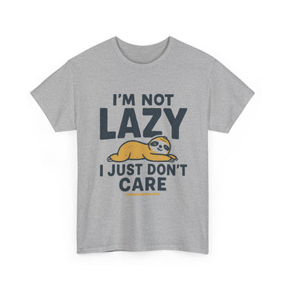 Lazy Sloth Unisex Tee, Funny Graphic T-Shirt, Perfect for Relaxation, Gifts for Friends, Cute Sloth Apparel