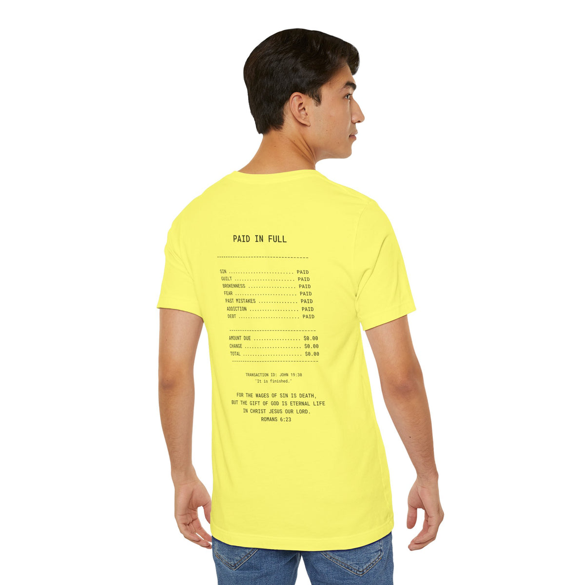 Paid in Full Unisex Jersey Tee - Inspirational Short Sleeve Shirt