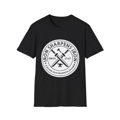 T-Shirt — "Iron Sharpens Iron" Christian Workout Tee (Prov. 27:17)