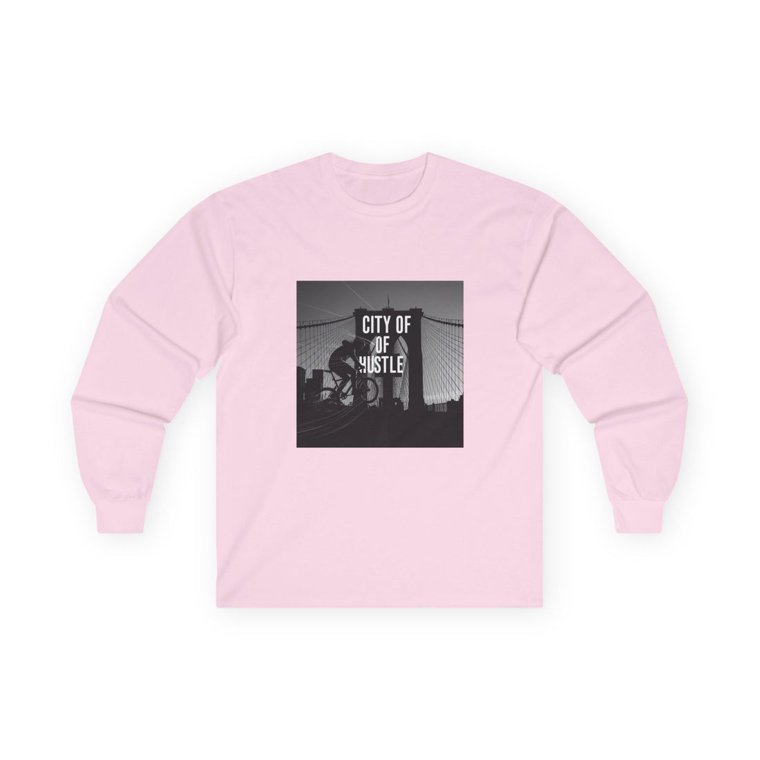 City of Hustle Long Sleeve Tee — Vintage Bridge Photo Graphic