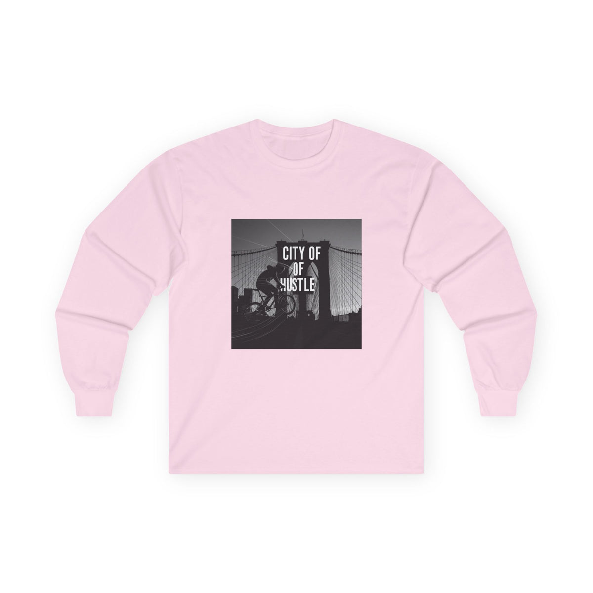 City of Hustle Long Sleeve Tee — Vintage Bridge Photo Graphic