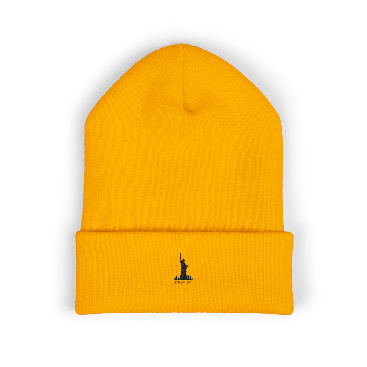 Classic Cuffed Beanie with Statue of Liberty Embroidery - Perfect Winter Accessory