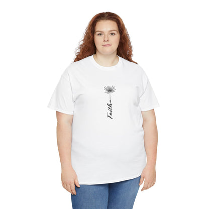 Floral Inspiration Unisex Heavy Cotton Tee - Encourage a Positive Mindset