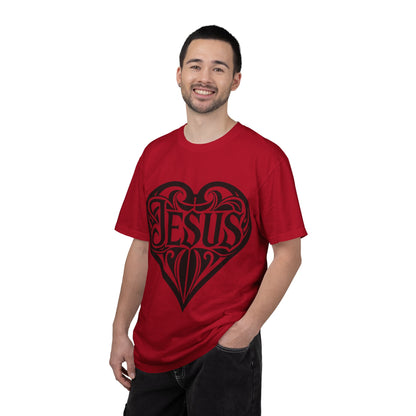 Jesus Heart T-Shirt — Tribal Script Faith Tee