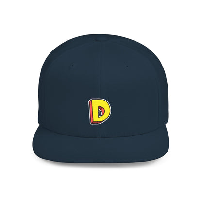 Flat Bill Snapback Cap - D represent Deron Cap, Hat with Letter Design, Baseball Cap for Men, Women and Kids, Adjustable Snapback Cap,