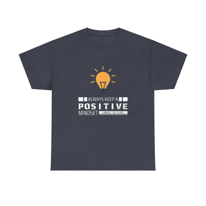 Unisex Heavy Cotton Tee - Positive Mindset Printed T-Shirt