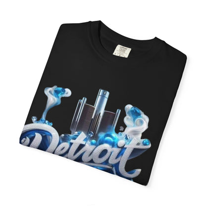 Detroit Skyline Lions T-Shirt — Retro Motor City Graphic Tee