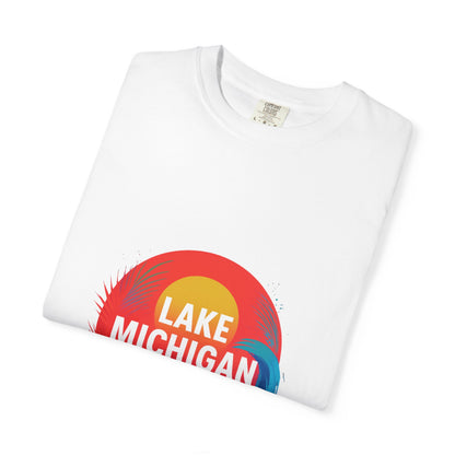Lake Michigan Graphic T-Shirt, Unisex Summer Tee, Casual Beachwear, Great for Vacations, Lakeside Living, Gift for Travelers