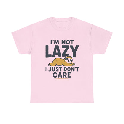 Lazy Sloth Unisex Tee, Funny Graphic T-Shirt, Perfect for Relaxation, Gifts for Friends, Cute Sloth Apparel