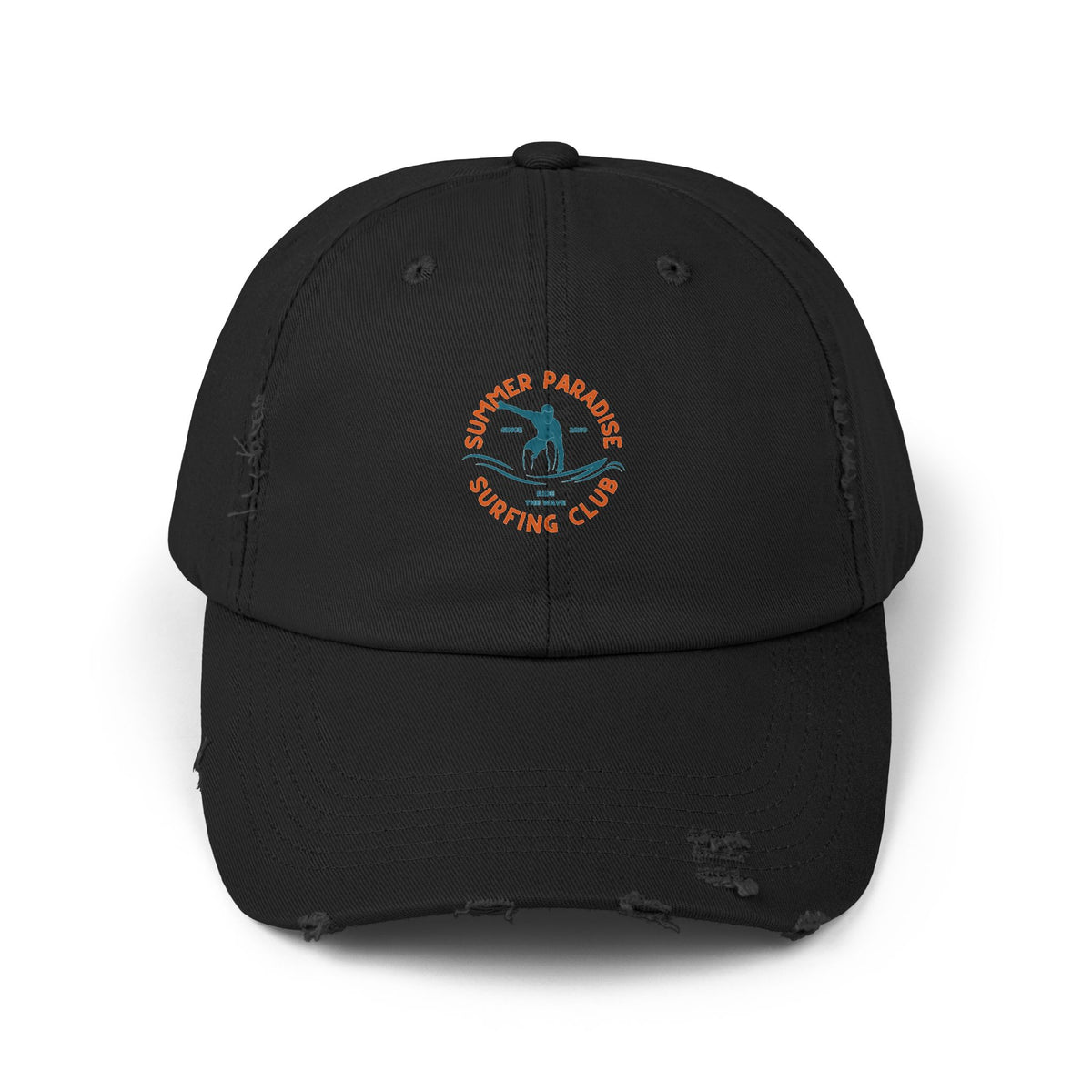 Unisex Distressed Surf Club Cap, Beach Hat, Casual Headwear, Outdoor Accessory, Gift for Surfers, Summer Style
