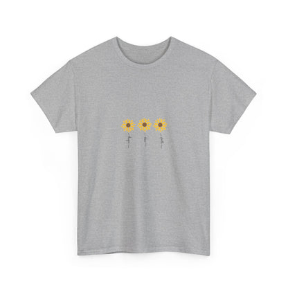Sunflower Unisex Heavy Cotton Tee - Bright &amp; Cheerful Casual Wear