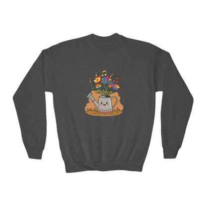 Cute Floral Music Youth Crewneck Sweatshirt