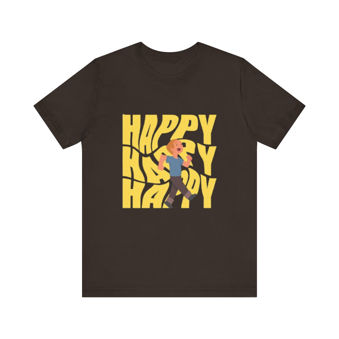 Unisex Graphic Tee - Happy Printed Tee - Eco-Friendly Jersey Tee  Gift