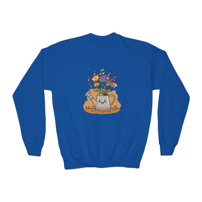 Cute Floral Music Youth Crewneck Sweatshirt