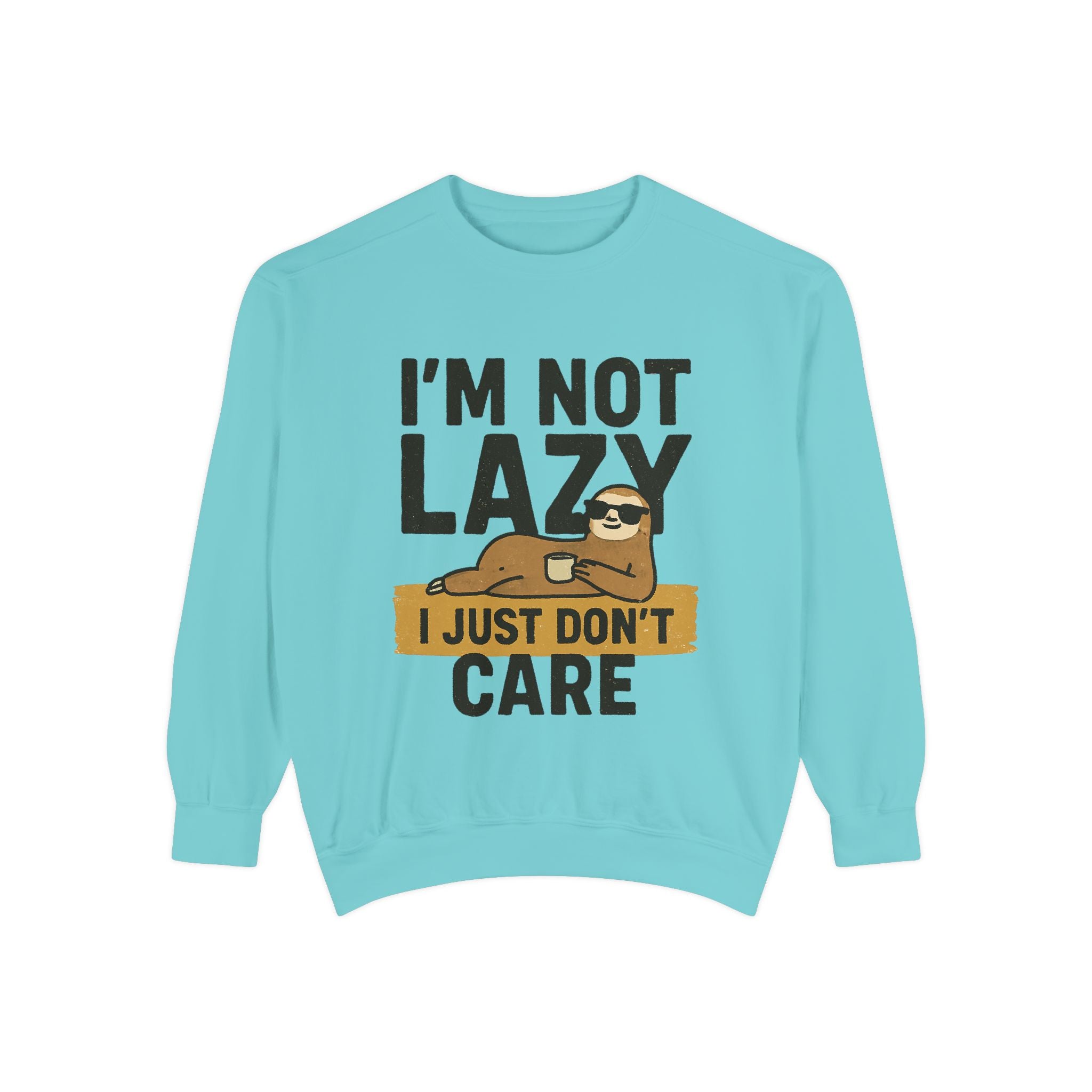 Lazy Sloth Sweatshirt - Relaxed Fit, Cozy Lounge Wear, Gift for Sloth Lovers, Funny Statement Apparel, Perfect for Relaxation Days