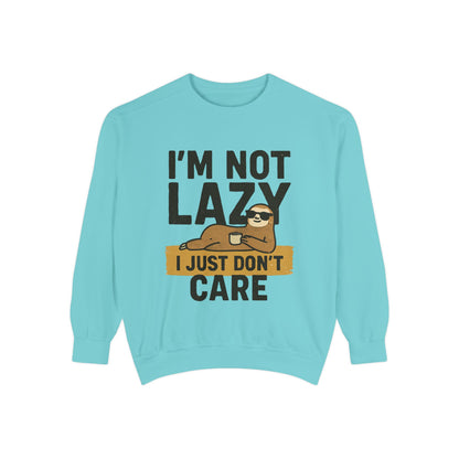 Lazy Sloth Sweatshirt - Relaxed Fit, Cozy Lounge Wear, Gift for Sloth Lovers, Funny Statement Apparel, Perfect for Relaxation Days
