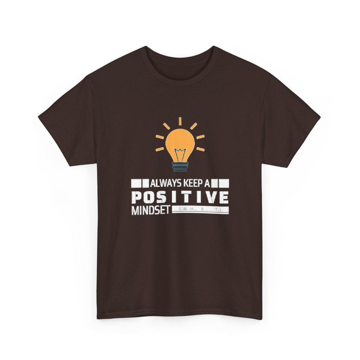 Unisex Heavy Cotton Tee - Positive Mindset Printed  T-Shirt - Comfortable Casual Wear Tee - Unique Graphic Tee - Gift