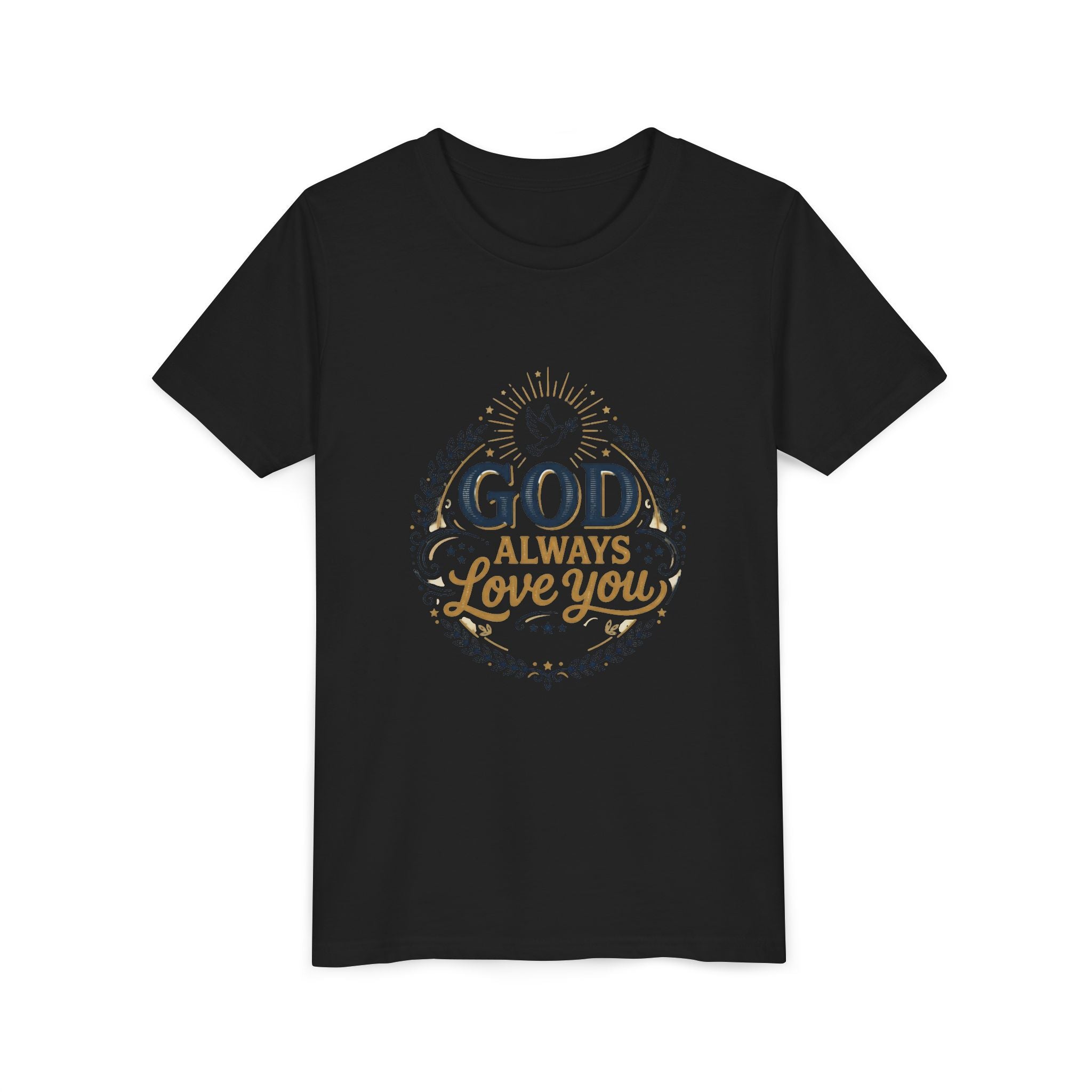 God Always Love You Youth Tee | Faith Christian Kids Shirt