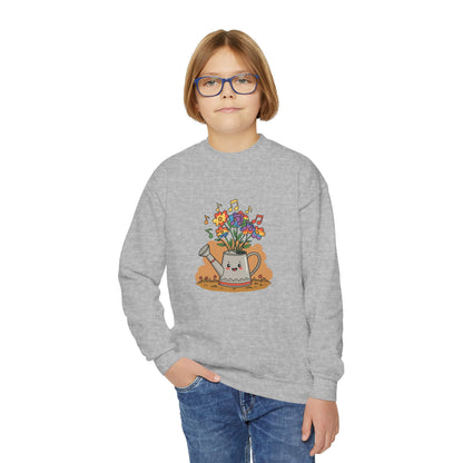 Cute Floral Music Youth Crewneck Sweatshirt
