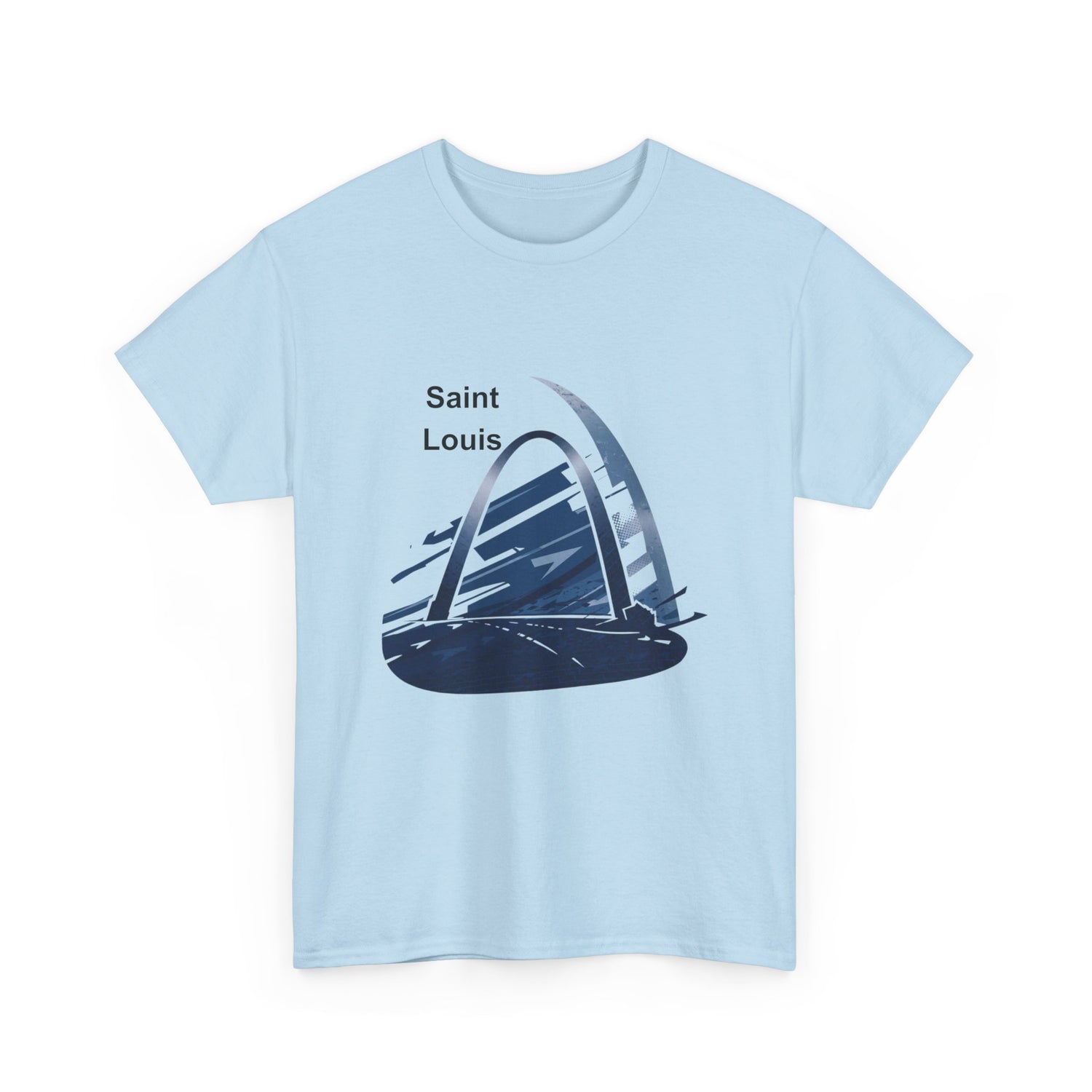 Saint Louis Graphic Unisex Heavy Cotton Tee, Casual T-Shirt, Travel Souvenir, Gift for Locals, Vintage Style Tee, St. Louis Pride Merch